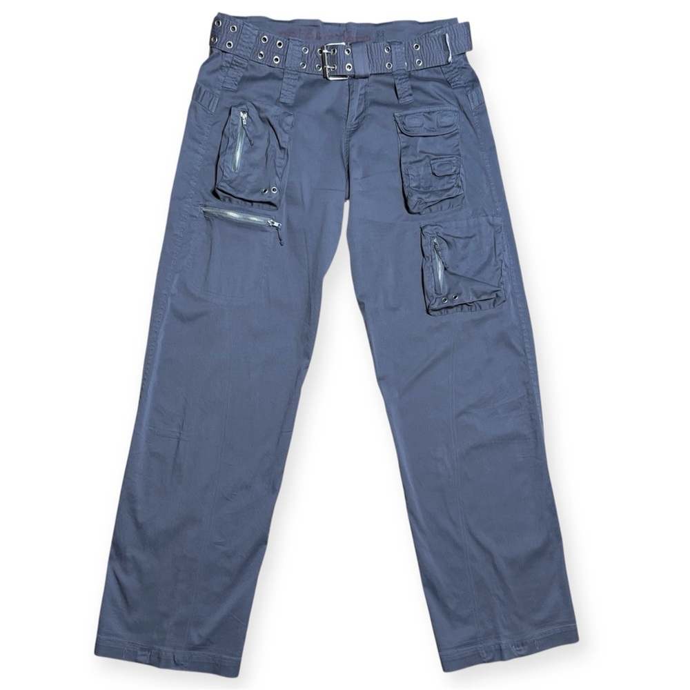 Pete & Greta Marika Belted Cargo Utility Pants in Gray Sz 8